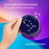 1 x Round Coaster - Gemini Constellation Stars Horoscope Cork