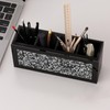blingworld Pencil Holder for Desk, Black Mirrored Pen Holder with