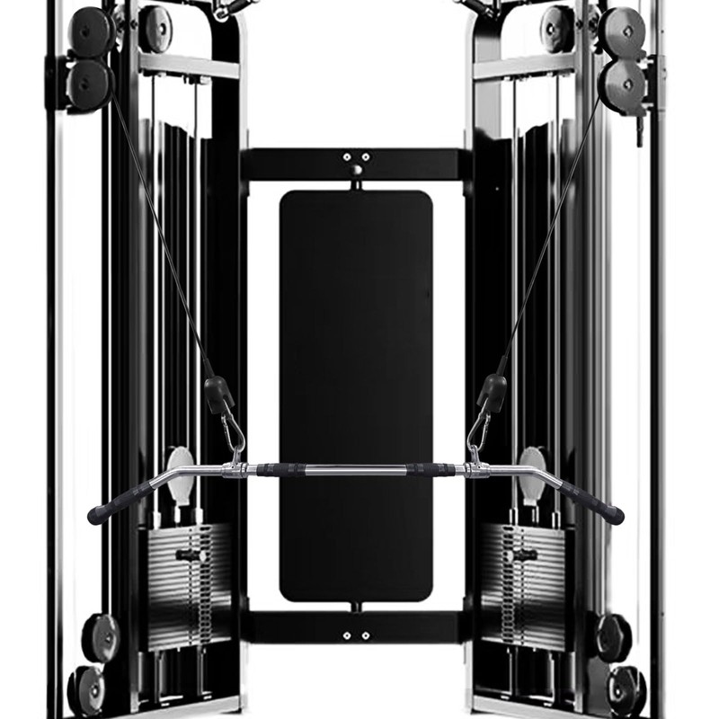 plzzree 48'' LAT Pull Down Bar: Rotating Double Hooks for