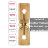 EFINEHOME Minimalist 2-Light Gold Wall Sconces with Cylinder Glass Shades-