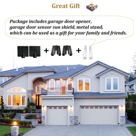 Garage Door Sensor GSTB-R STB-BL for Genie Garage Door Openers Manufactured After 1993, Garage Door Sensor Sun Shield, Includes Mounting Bracket, Replacement for Genie/Overhead Garage Door Sensors.