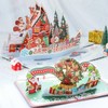JSTHHTT 2 Pcs 3D Christmas Card, Christmas House 3D Pop