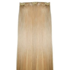 100% REAL, Luxury, Clip-In Hair Extensions, 1 Piece, 22 inches in length - 40 Grams, Remy, Human Hair (1pc, 22 inch, #22, Light Blonde)