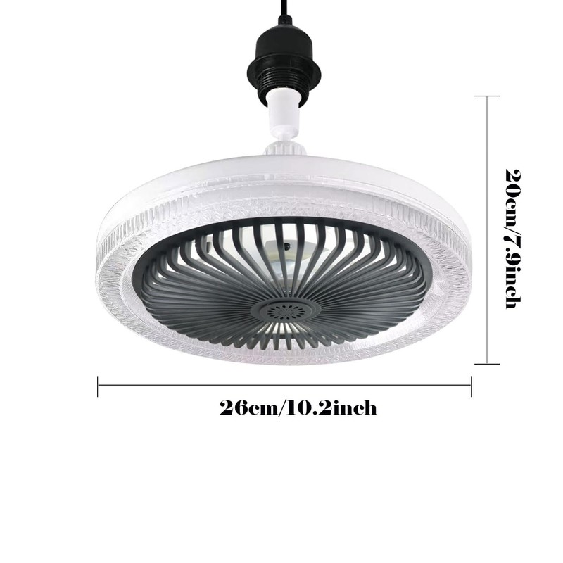 Arightmu 2-in-1 LED Ceiling Fan Light with Remote,3 Speeds &