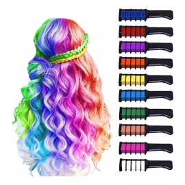 Gran compañía 10 Colores Peine Tiza El Cabello Tinte Temporal Pelo Juego