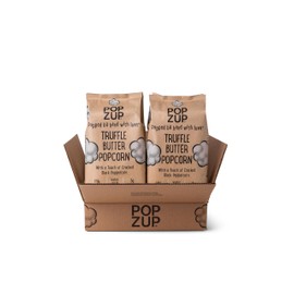 Popzup Popcorn - Popped & Seasoned by Hand with Pure and Simple Ingredients, Gluten Free and non-GMO (Truffle Butter (2))