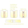 2 X Hidden Cross Invisible Hinges For Folding Wooden Door