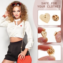 ABOOFAN 12 Pieces Heart Shaped Red Heart Enamel Brooch Decoration Valentine's Day Enamel Brooch Clothes Brooch Heart Brooches for Clothes Bags Hats