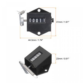 uxcell Manual Tally Counter with Spring, 5 Digit Tally Counter Hand Pull Counter Mechanical Manual Stroke Clicker
