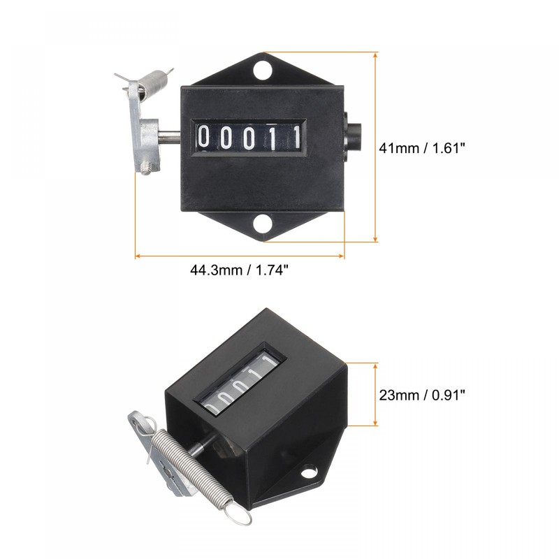 uxcell Manual Tally Counter with Spring, 5 Digit Tally Counter