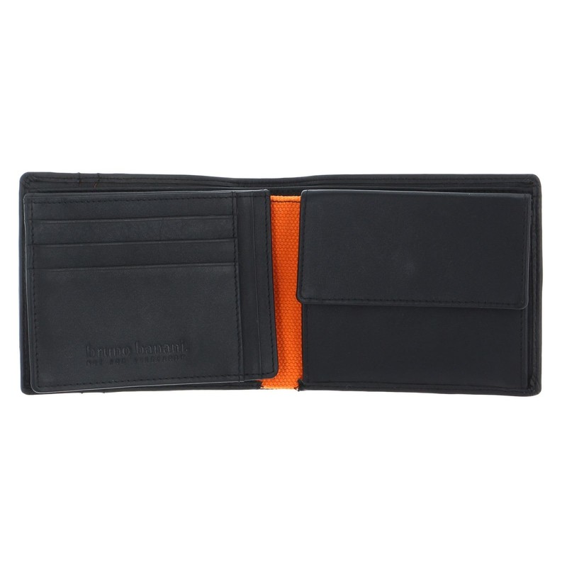 BRUNO BANANI Men's Wallet Purse Wallet W320.1966 Black/Orange