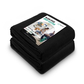 ZUPERIA Black Drop Cloth (9 x 12 Feet - Pack of 2) - Pure Canvas Drop Cloth for Painting, Curtains & Floor Protection Washable & Reusable Tightly Woven Paint Cover for Multipurpose use