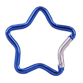 Cute Star Shaped Carabiner Clip Aluminum Alloy Keychain,Star Small Carabiner Clip,Spring Snap Key Chain Backpack Clips Heavy Duty Carabiner Lightweight Aluminum Alloy Keychain Clip (Blue)