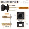 Probrico Oil Rubbed Bronze Square Door Knobs, Privacy Door Knobs