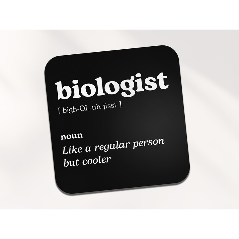 Biologist Square Coaster - Biology Teacher Science Dictionary Regular But