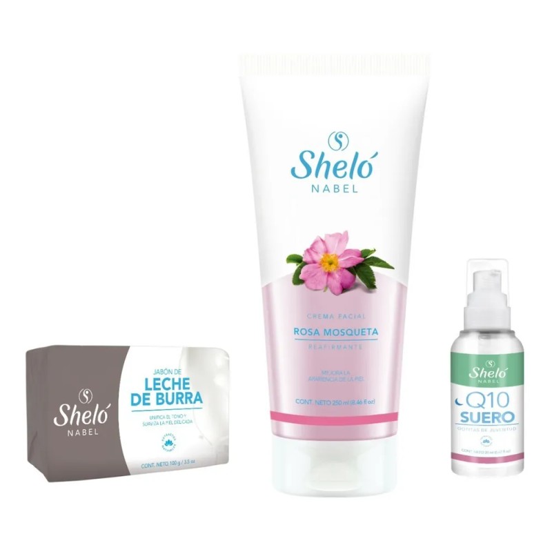 Rutina Facial Antiedad Jabón Burra+rosa Mosqueta+serum Noche