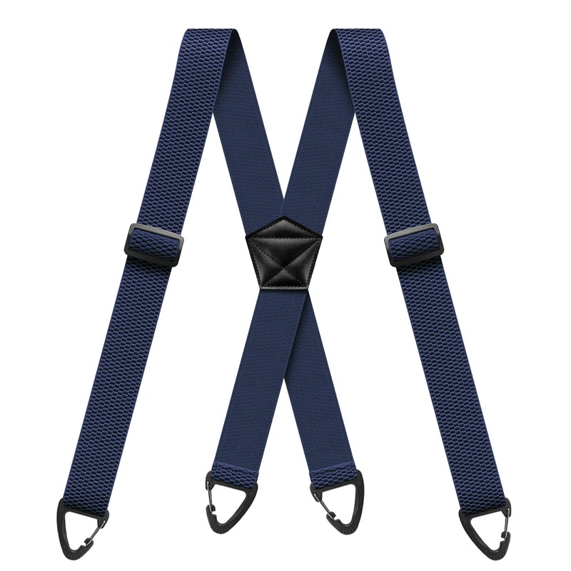 Men's Work Suspenders – 1.5-Inch Adjustable Elastic X-Back Straps with