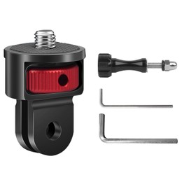 Mechrig 1/4" Aluminum Camera Mount Conversion Kit for Insta360 X4 X3/DJI Osmo Pocket 3/Go Pro 13/12/11/10,Lightweight Accessories Adapter for Tripod,Selfie Stick,Stabilizer & Action Gear