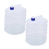 2PCS Outdoor Foldable Water Bucket Portable Plastic Water Bag Bottle
