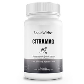 Salud  Vida MX - Suplemento de Citrato de Magnesio - 100 Cápsulas - Alta Absorción                                                                    
