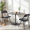 HealSmart 4 Pcs Folding Chairs with Leather Padded Cushion Seats,