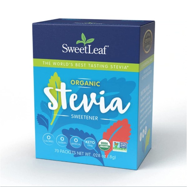 Sweetleaf Organic Stevia Sweetener 56g, 70 Packets (Pack of 1)