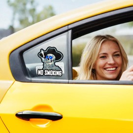 KINBOIN Reflective No Smoking Stickers, Sign for Business, Car, Home, Vehicles, Office, Outdoor, Indoor, 5 x 4.3 Inch (2 Pcs)