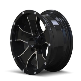 ION TRAILER 14 Black/Machined Face Wheel (15 x 6. inches /5 x 83 mm, 0 mm Offset)