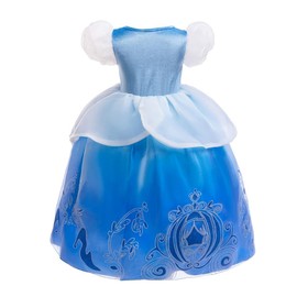 Lito Angels Princess Cinderella Fancy Dress Up Costume Party Gown for Kids Girls Age 4-5 Years, Blue