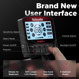 Hazlewolke Metal Detector for Adults, 5 Professional Mode with Higher Accuracy 10” Waterproof Coil for Gold Detecting