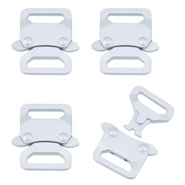SUPERFINDINGS 4 Pack Platinum Heavy Duty Buckles Alloy Paracord Bracelet 3.7x3.6cm Quick Side Release Clasp Webbing Pet Collar Buckle Metal Buckle for Paracord Bracelet
