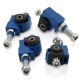 AJP Distributors 4-Piece Adjustable Upper Control Arms Camber Kit Bushings Suspension Set Blue Compatible/Replacement For Civic Del Sol Integra Accord Prelude Odyssey EF EG CB JDM