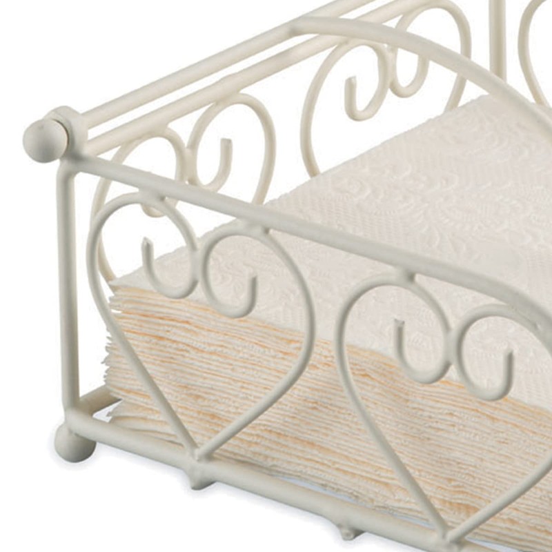 Ambiente Napkin Holder Heart Cream Small Beige for Napkins 25