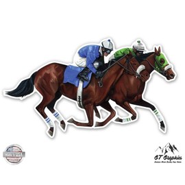 GT Graphics Jockey Horse Racing - Vinyl Sticker Waterproof Decal