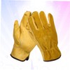 OSALADI 1pair Cow Leather Protective Gloves for Gardening and Welding