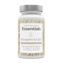 Cell Essentials Abwehrkraft – Unterstützung des Immunsystems mit Vitamin C, Zink & Selen. Mit Naturstoffen & Spezialextrakten. 56 Kapseln. Made in Germany