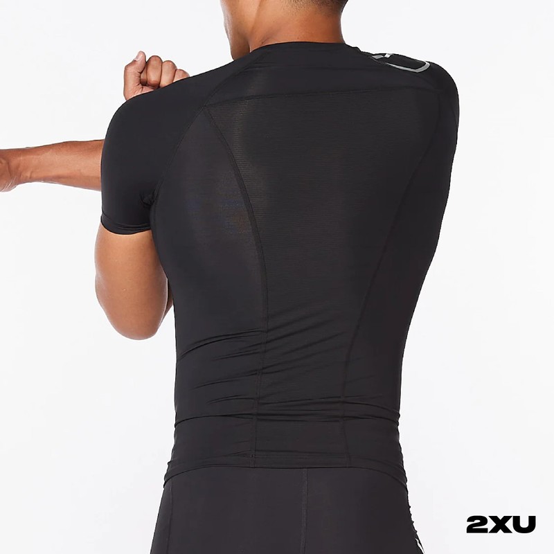 2XU Mens Core Compression Short Sleeve X-Large Black/Silver
