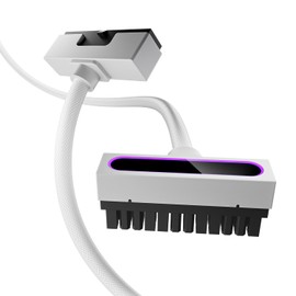 AsiaHorse Hydrus-24PIN PC PSU Extension, ATX 24PIN Motherboard Power Extension 90° Right Angle Design, 650W Power Supply, PC Power Perfect for PC Case Management & DIY Enthusiasts (White, 24Pin-ARGB)