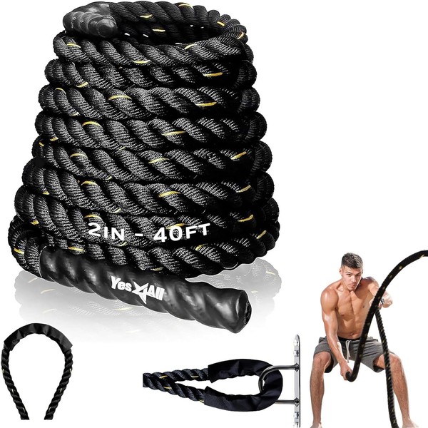 Yes4All Battle Rope No Cover 2in - 40ft
