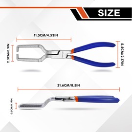 TOOLUTION Fuel Line Disconnect Pliers, 9 Inch Automotive Fuel Filter Removal Tool Quick Release Hose Clip Pipe Clamp Plier for Car Repair