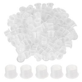 AEIOPRS Tattoo Colour Caps Cups Transparent Pigment Container Plastic Disposable Tattoo Accessories 15 mm Size Pack of 100