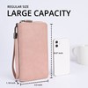 Women's RFID Blocking Leather Zip Around Wallet Large Phone Holder