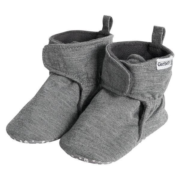 Gerber Baby Fleece Lined Wrap Fasten Non Skid Soft Slipper