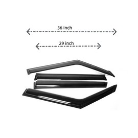 ZH Side Window Vent Visor Sun Rain Deflector Guard 4-Pieces for Honda Civic 16-17