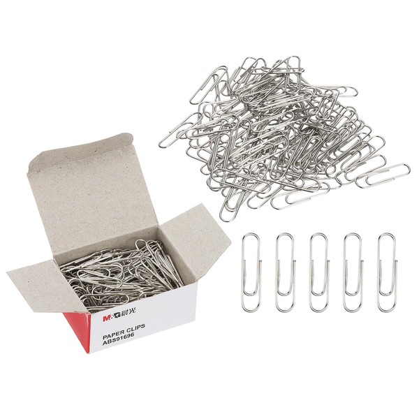M&G 1000pcs Paper Clip, 28mm Small Paper Clip Medium Metal