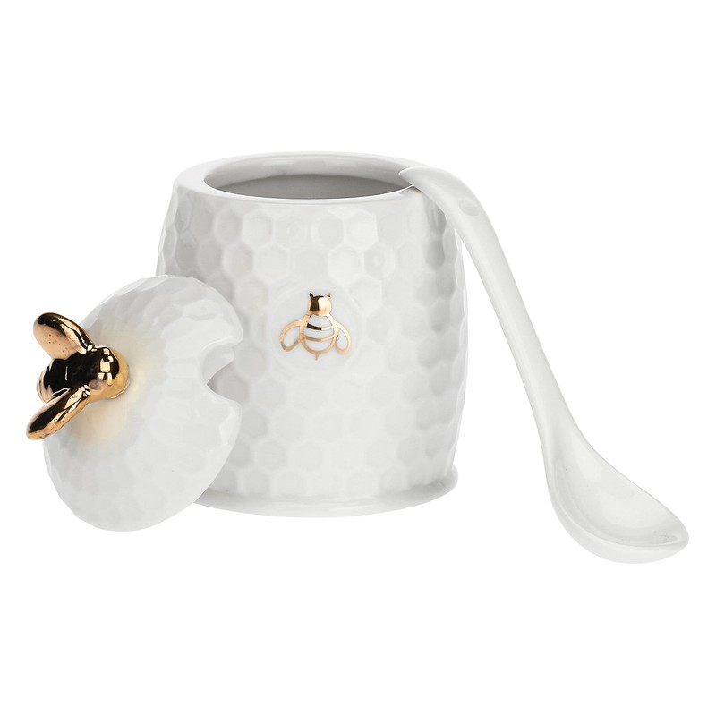 PORCELLANA Aperegina ORO Sugar Bowl with Spoon 4 x 2.5