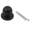 Die-Cast Round Bi-Fold Door Knob, 1-1/4 Inches with 1-3/4" Backplate,