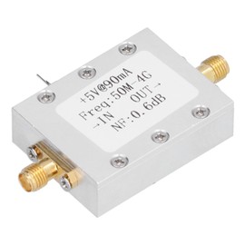 Broadband Amplifier Ultra Low Noise Aluminum Alloy Signal Receiving Booster LNA 0.05‑4GHZ