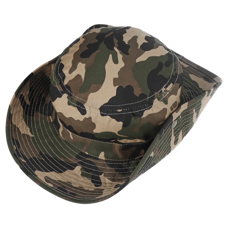 Kids Camo Sun Hat Boys-Camouflage Bucket Fishman Hat Packable(Camob, 4-8
