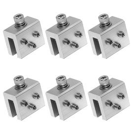 6 Sets Standing Seam Roof Clamps with L-Shaped Brackets and M8 Screws, Aluminum Metal Roof Brackets for Anchoring Heat cables, Snow guards, and Solar Panels